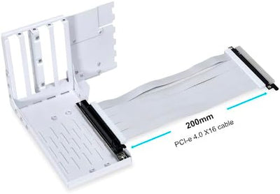 Lian Li Universal 4- Slots Vertical GPU kit (with Gen 4 Riser) White & Black Vyral