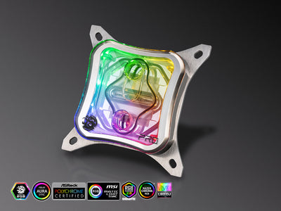 Bitspower CPU Block Summit M Pro - Crystal (LGA1700/1200/115X) V Y R A L