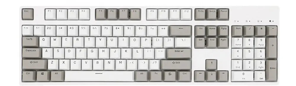 104 Key White and Grey Keycap Set Vyral