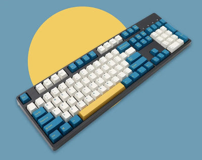 126 Key Blue and Gold Keycaps Vyral