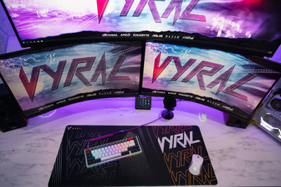 "Black Stripe" XXL MOUSEPAD V Y R A L
