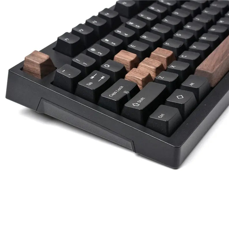 Black Walnut Solid Wood Key Caps Vyral