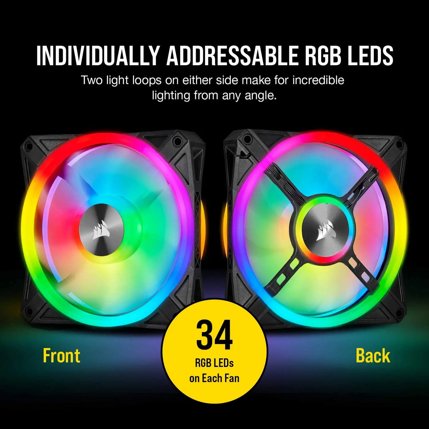 Corsair QL120 Triple Pack (Black) Vyral