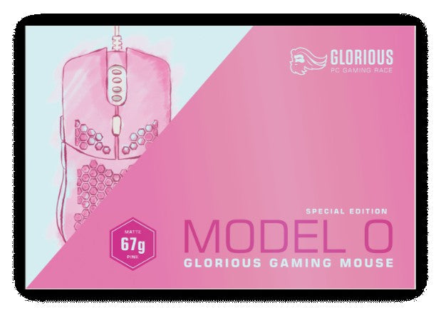 Glorious PC Gaming Race Model O Gaming Mouse - Pink (Matte) (LIMITED EDITION) Vyral