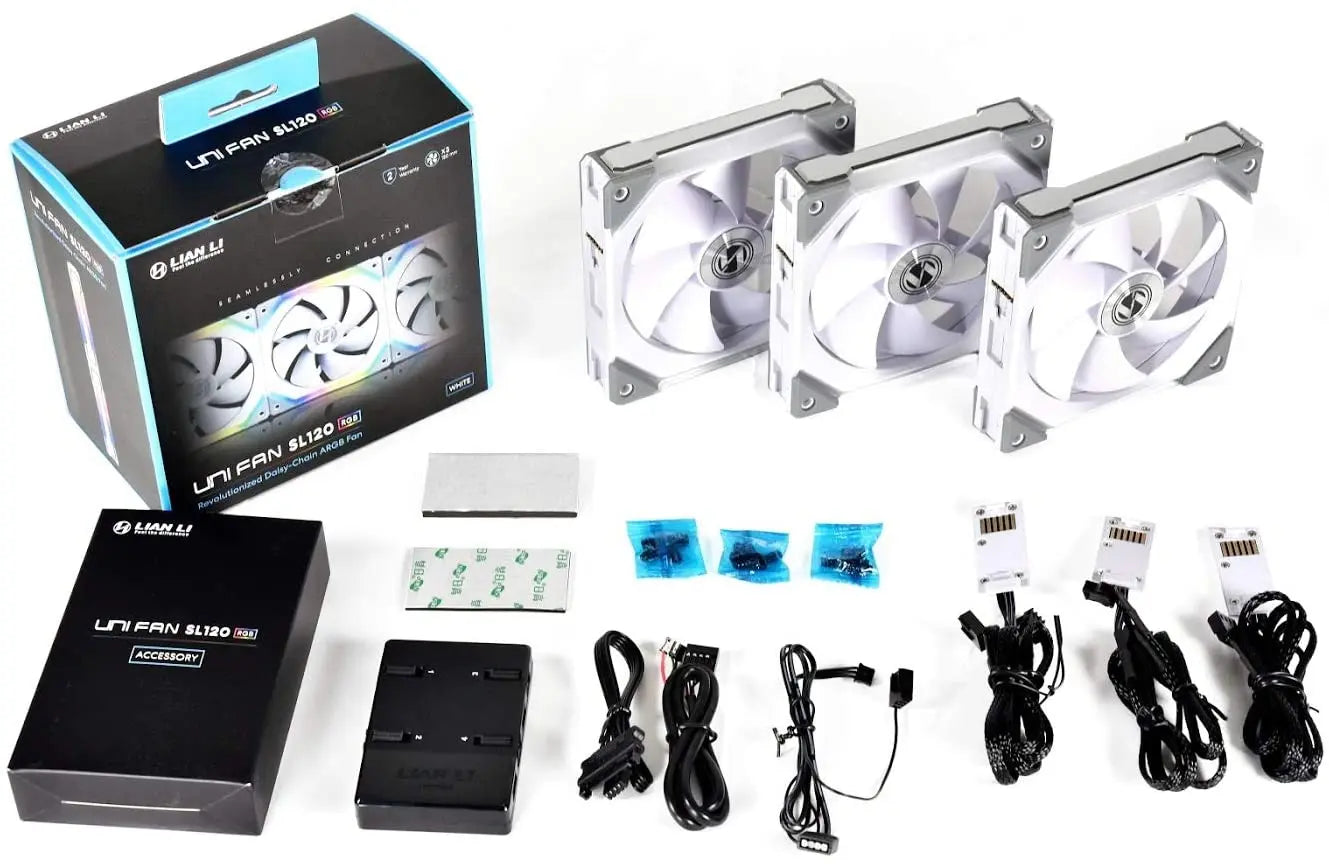 Lian-Li UniFan SL120 Triple Pack (White) Vyral