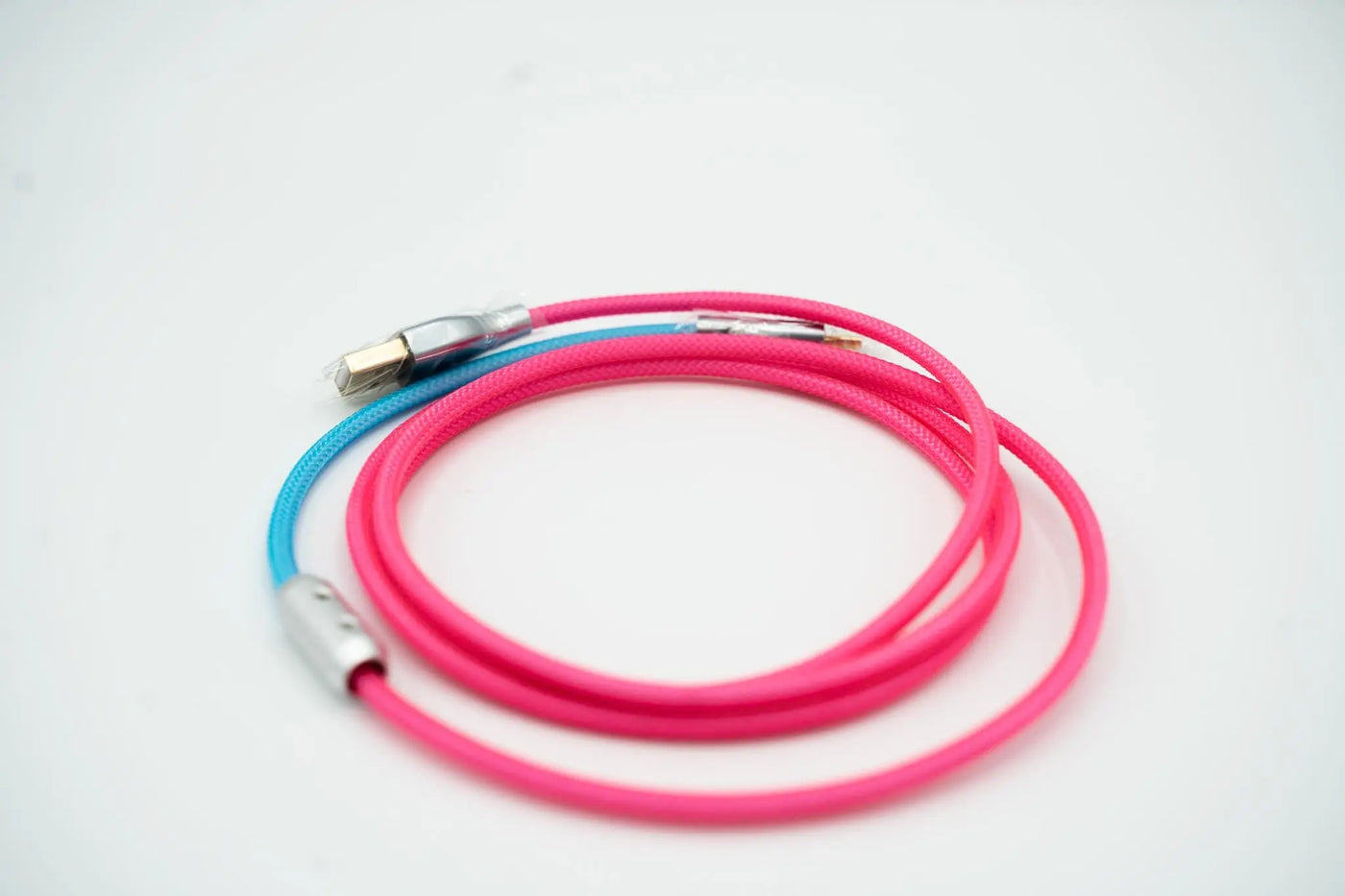 Pink and Blue Straight Cables Type C USB for Keyboard Vyral