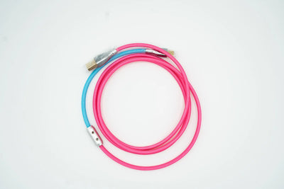 Pink and Blue Straight Cables Type C USB for Keyboard Vyral