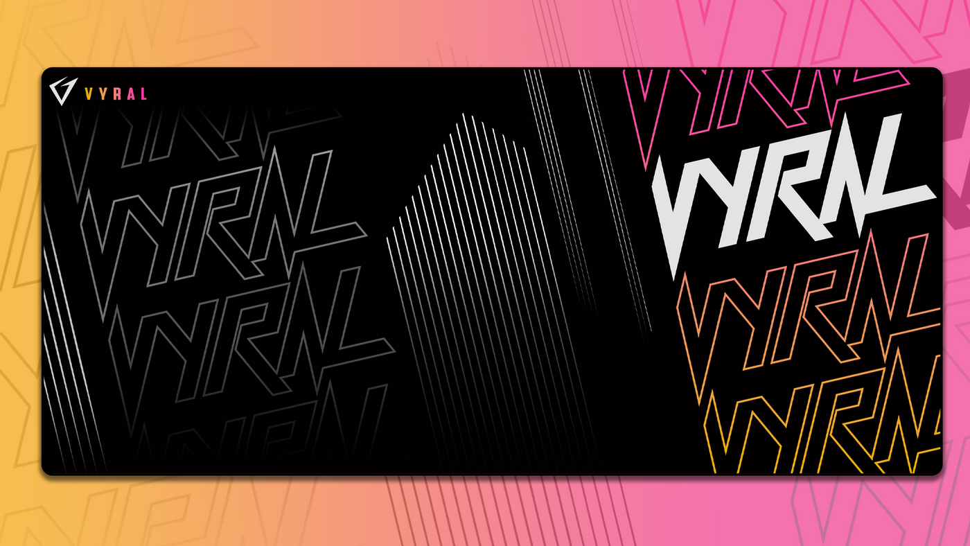 "Black Stripe" XXL MOUSEPAD V Y R A L