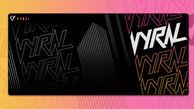 "Black Stripe" XXL MOUSEPAD V Y R A L