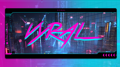V Y R A L PUNK Limited Edition Mouse Pad XXL Blk/Pnk V Y R A L