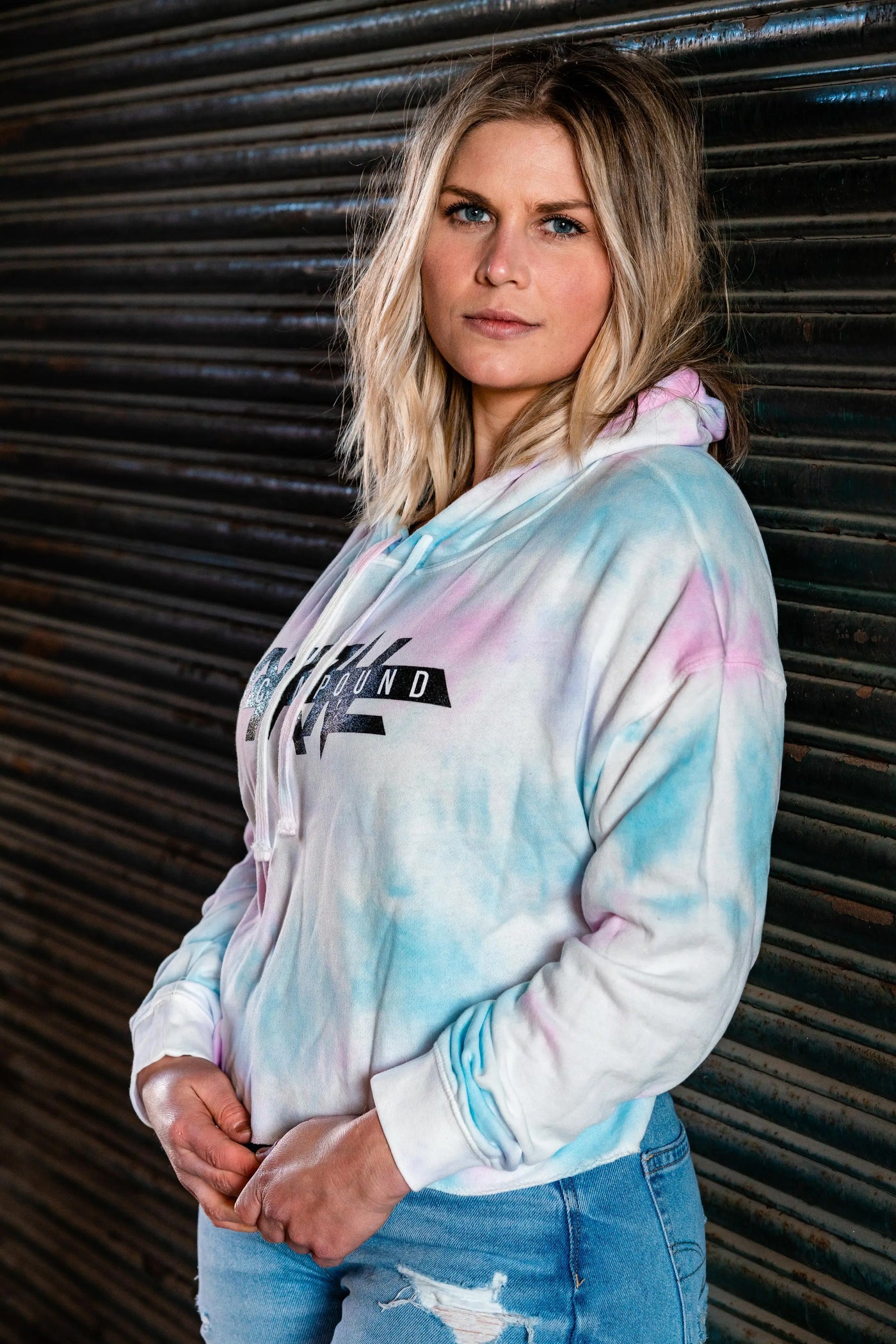 Vyral Compound Cropped Hoodie - Cotton Candy Tie Die Vyral