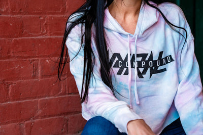 Vyral Compound Cropped Hoodie - Cotton Candy Tie Die Vyral