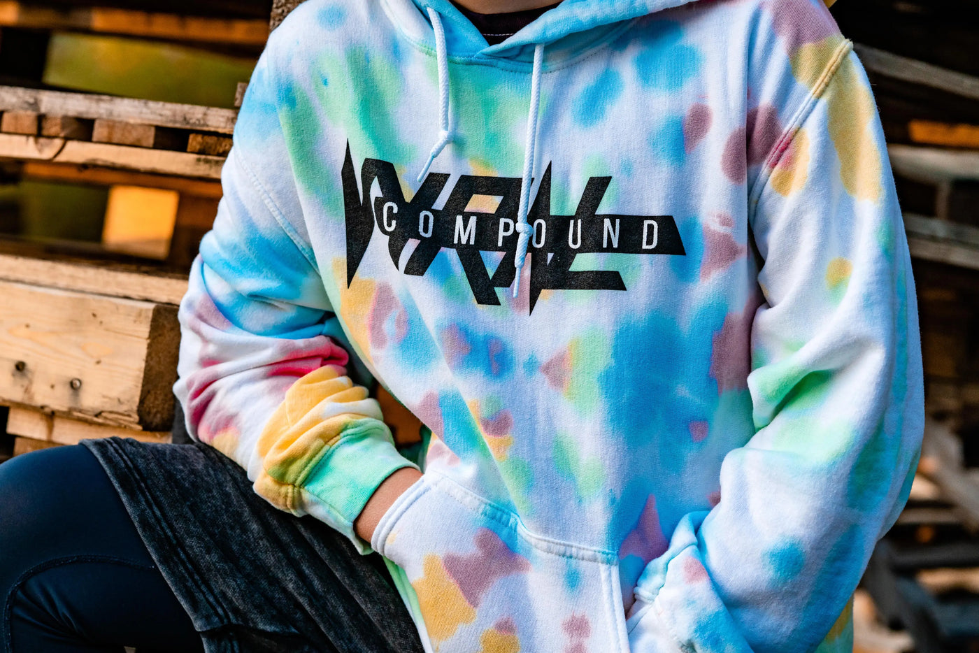 Vyral Hoodie - Vintage Rainbow Tie Die Vyral