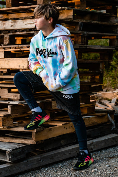 Vyral Hoodie - Vintage Rainbow Tie Die Vyral