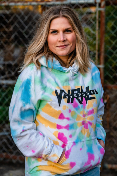 Vyral Hoodie - Vintage Rainbow Tie Die Vyral