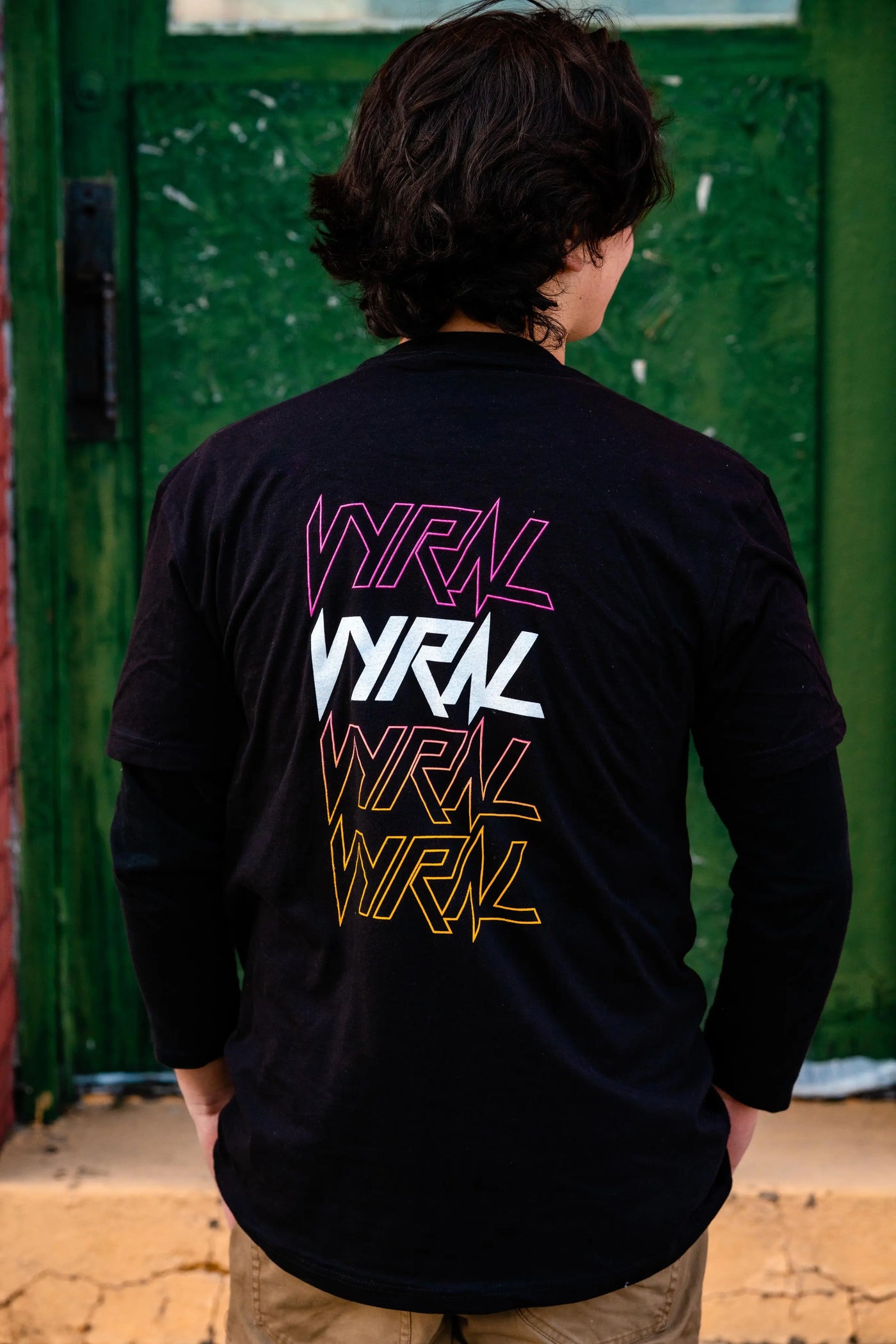 Vyral Tee Repeat Gradient- Black Vyral