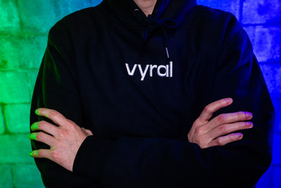 Black Vyral Heavy Weight Hoodie Vyral